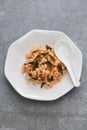 Stir-fried river shrimps with Longjing green tea leaves, Hangzhou cuisine