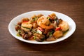 Stir-Fried Sea Cucumber with Shrimps