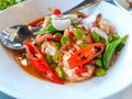 Stir-Fried Shrimp with Sataw Beans Royalty Free Stock Photo
