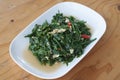 Stir fried spicy green vegetable.