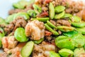 Stir-fried Stink Bean with Prawn, Asian Food