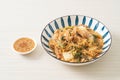 Stir-Fried Thai Styled Sukiyaki or Stir-fried vermicelli with pork and vegetables in sukiyaki sauce Royalty Free Stock Photo