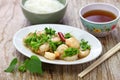 Stir-fried Tonkin jasmin flowers and shrimp