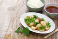 Stir-fried Tonkin jasmin flowers and shrimp