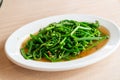 stir-fried vagatable fern with oyster sauce Royalty Free Stock Photo