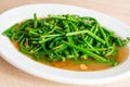 stir-fried vagatable fern with oyster sauce Royalty Free Stock Photo