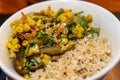 Stir Fried vegetables and rice Royalty Free Stock Photo