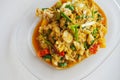 Stir fried yellow curry powder with crab meat