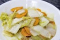 Stir Fry Chinese Cabbage Dish Closeup Royalty Free Stock Photo