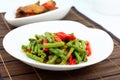 Stir fry long bean Royalty Free Stock Photo