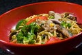 Stir-fry noodle bowl Royalty Free Stock Photo