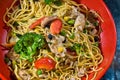 Stir-fry noodle bowl Royalty Free Stock Photo