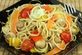 Stir-fry noodles with vegetables. Royalty Free Stock Photo