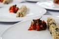 Stir fry tomato and mushroom with brown rice Royalty Free Stock Photo