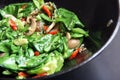 Stir Fry Vegetables on Frying Pan