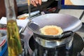 Stir frying egg in thailand