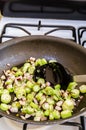 Stirfrying Vegetables In A Non-stick Frying Pan