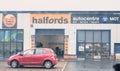 Stirling, Scotland - 17 August 2020: Halfords workshop and autocentre, MOT station