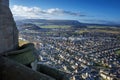 Stirling from Wallace Monument in Scotland Royalty Free Stock Photo