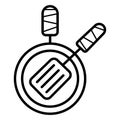 Stirring food line icon