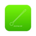 Stirring rod icon green vector Royalty Free Stock Photo