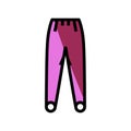 stirrup pants apparel color icon vector illustration