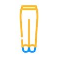 stirrup pants apparel color icon vector illustration
