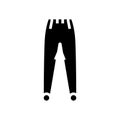 stirrup pants apparel glyph icon vector illustration