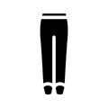 stirrup pants apparel glyph icon vector illustration