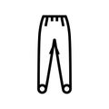 stirrup pants apparel line icon vector illustration