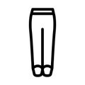 stirrup pants apparel line icon vector illustration