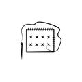 Stitch, Cross stitch icon. Element of art and craft icon. Thin line icon for website design and development, app development. Royalty Free Stock Photo