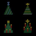 Stitch embroideries Christmas trees