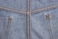 Stitch and seam clothing for leg of jeans for pattern Royalty Free Stock Photo