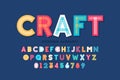 Stitched font, running stitch