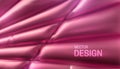 Stitched and inflated pink metallic fabric decoration Royalty Free Stock Photo