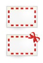 Stitched paper card Royalty Free Stock Photo