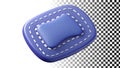 Stitched patch icon, fabric element for design and craft themes png transparent image Generative AI