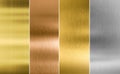 Stitched silver, gold and bronze metal texture Royalty Free Stock Photo