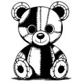 Stitched Teddy Bear Royalty Free Stock Photo