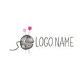 Stitching logo design template Royalty Free Stock Photo