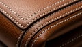 Stitching. The leather has a textured pebbled surface highlighting Royalty Free Stock Photo