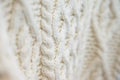 Stitching on a Traditional Aran Knitwear Sweater