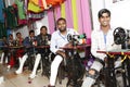 Stitching training provide by narayan seva sansthan for disable people. Royalty Free Stock Photo