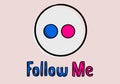 Follow me Flickr - button for social media, phone icon symbol logo of Flickr Royalty Free Stock Photo