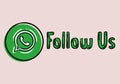 Follow Us Whatsapp - button for social media, phone icon symbol logo of Whatsapp Royalty Free Stock Photo