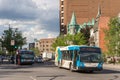 STM public transit bus on Sherbrooke street Royalty Free Stock Photo