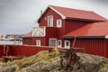 Old traditional fisherman`s house called Rorbu at Sto in Vesteralen islands. Norway.