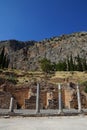 The Stoa of the Athenians, Delphi, Greece Royalty Free Stock Photo