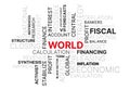 Macroeconomist wordcloud tagcloud cloud tag word finance financial global inflation Economics and finance tags cloud for design